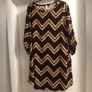 NWT Maroon Striped Dress Size L